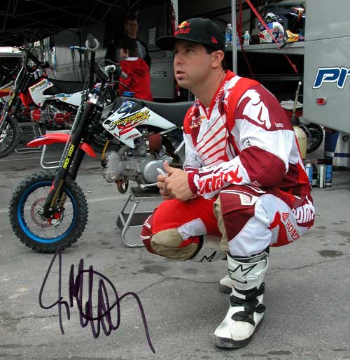 jeremy mcgrath signing in pit bike pits